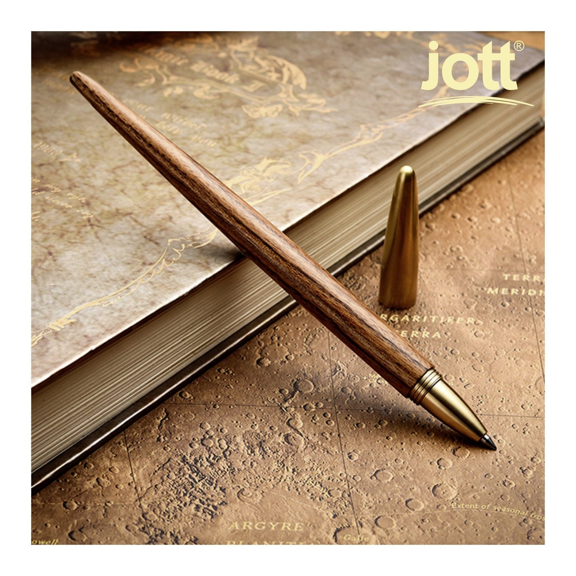Exquisite Wood and Brass Pens