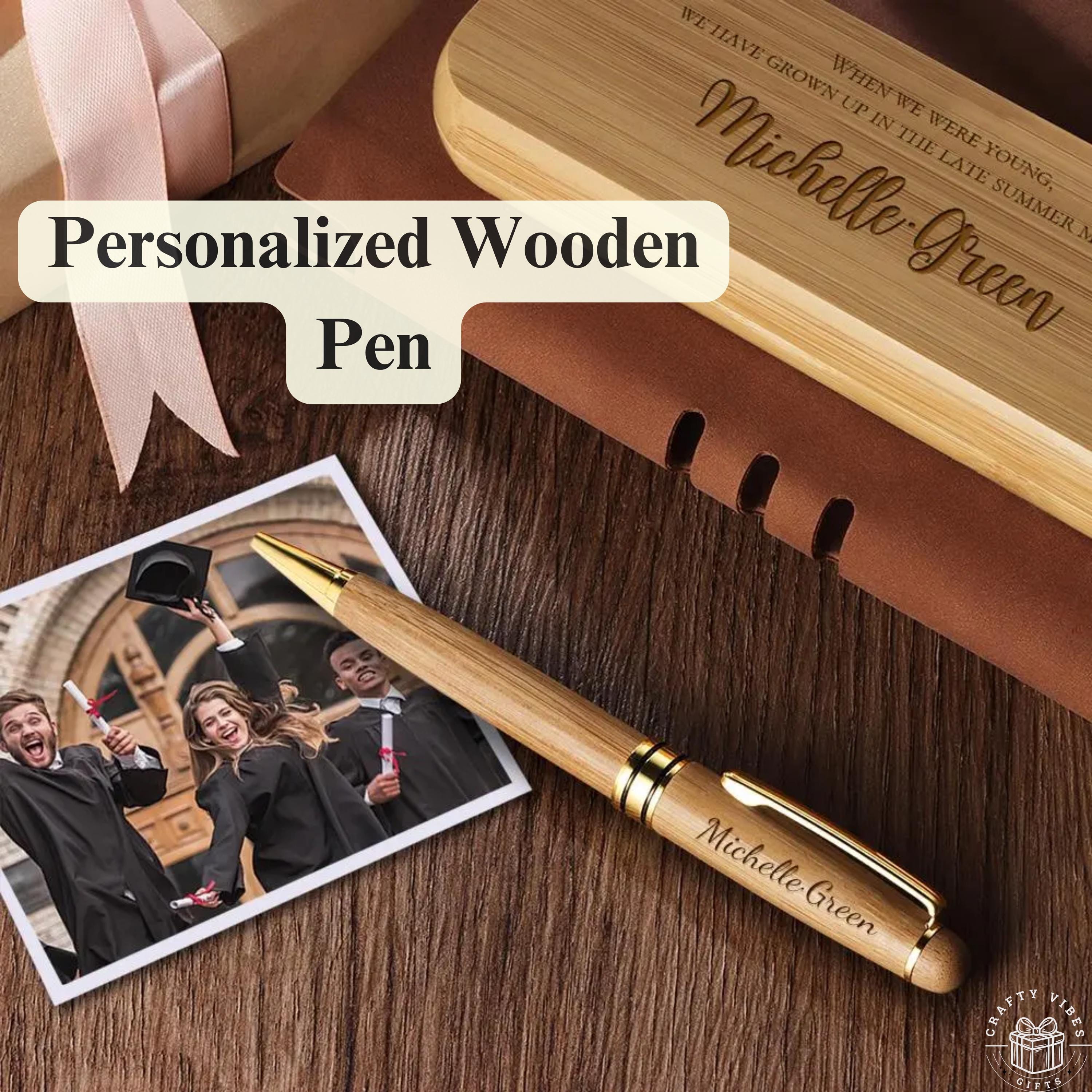 Personalized Wood Pen Engraved Pen Set Graduation Gifts