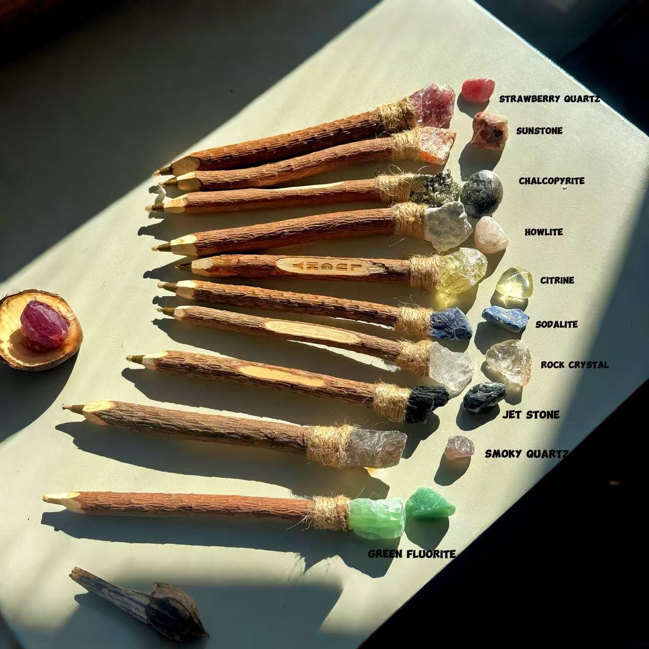 Handmade Wooden Crystal Pen - Personalized Engraving