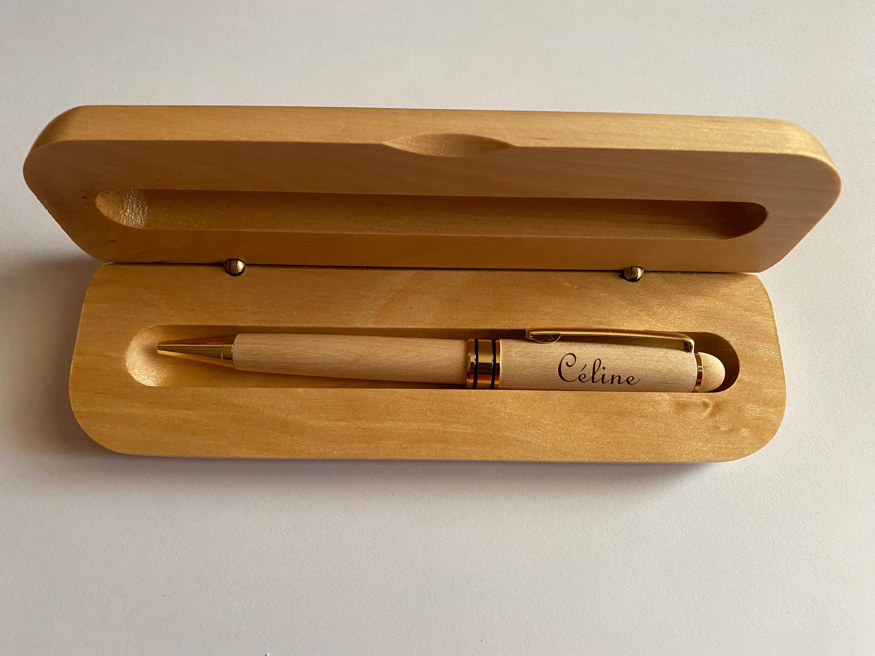 Wooden Pen with Personalized Case