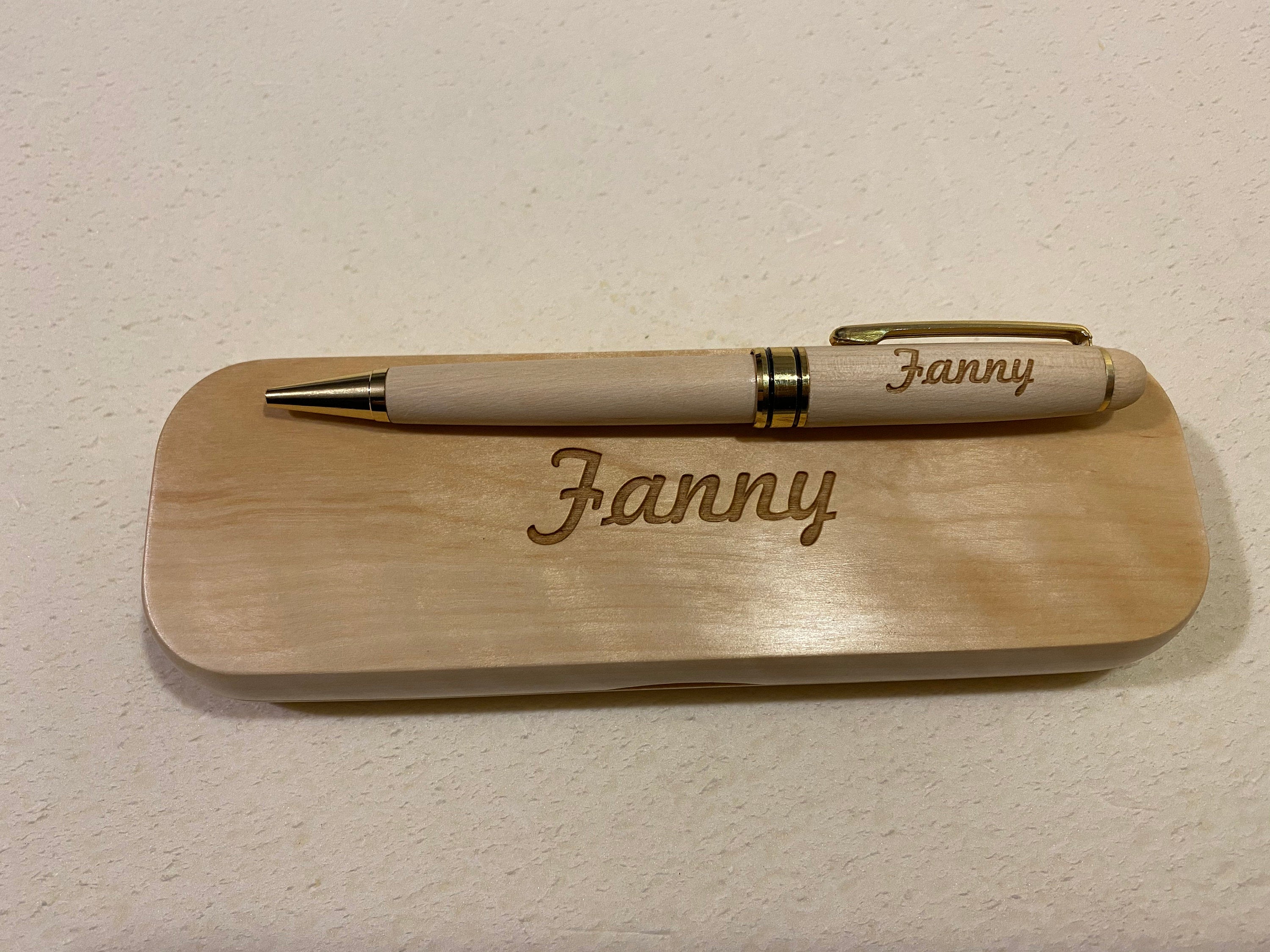 Wooden Pen with Personalized Case