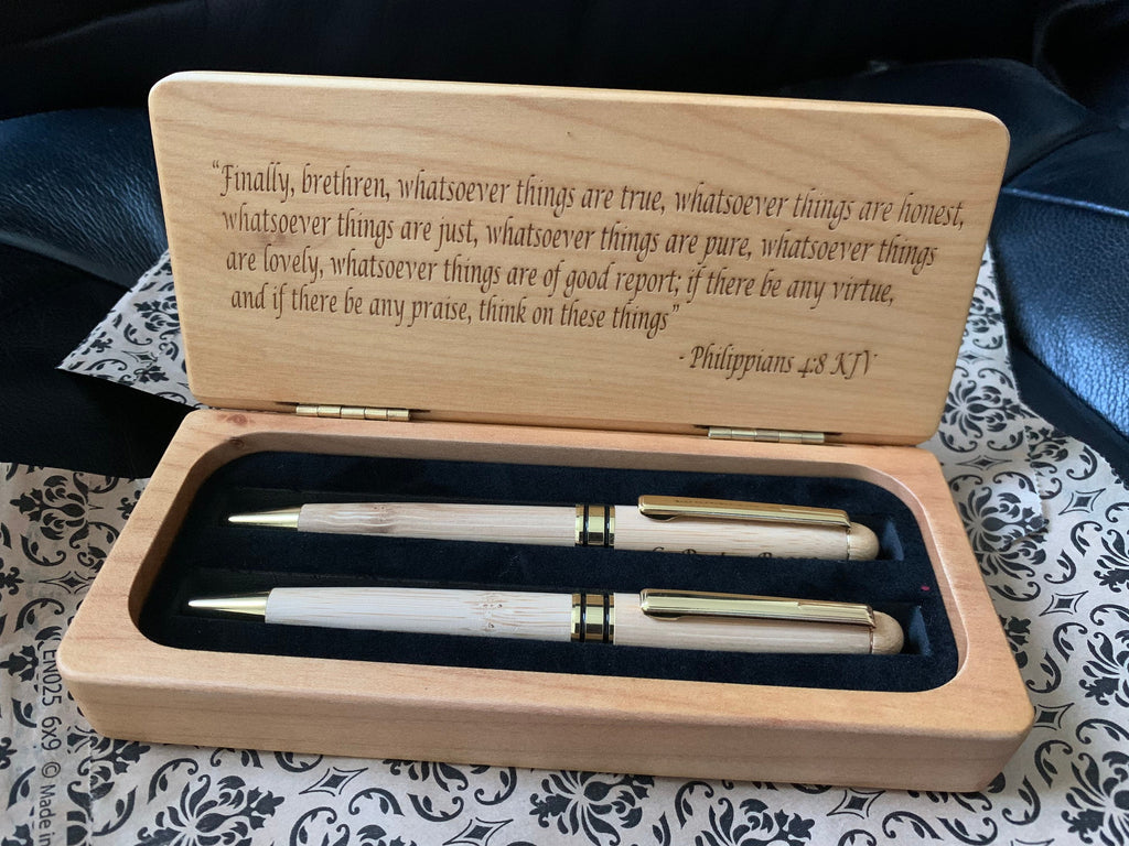 Personalized Rosewood Pen Case