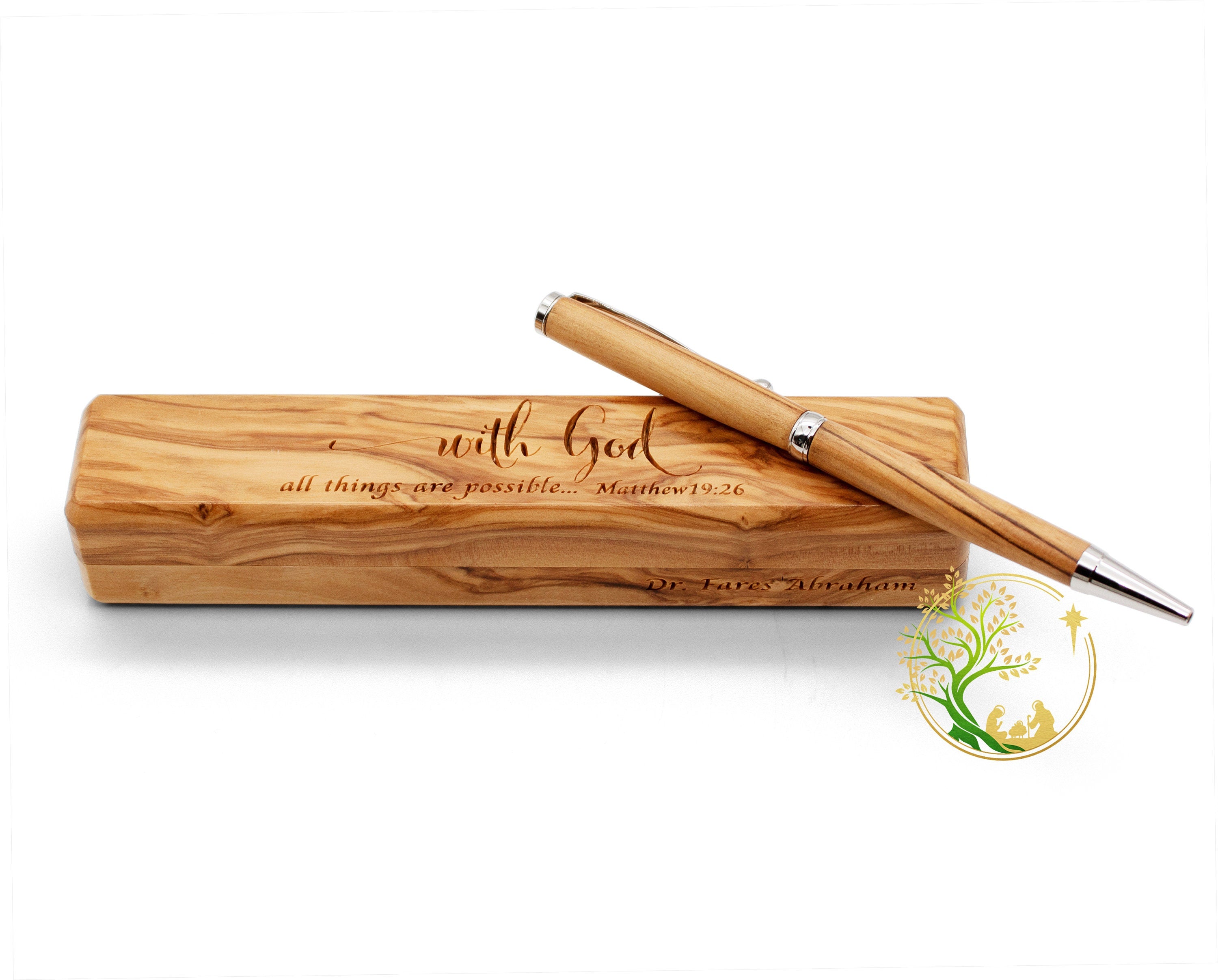 Christmas Wooden Pen Box and Pen gifts
