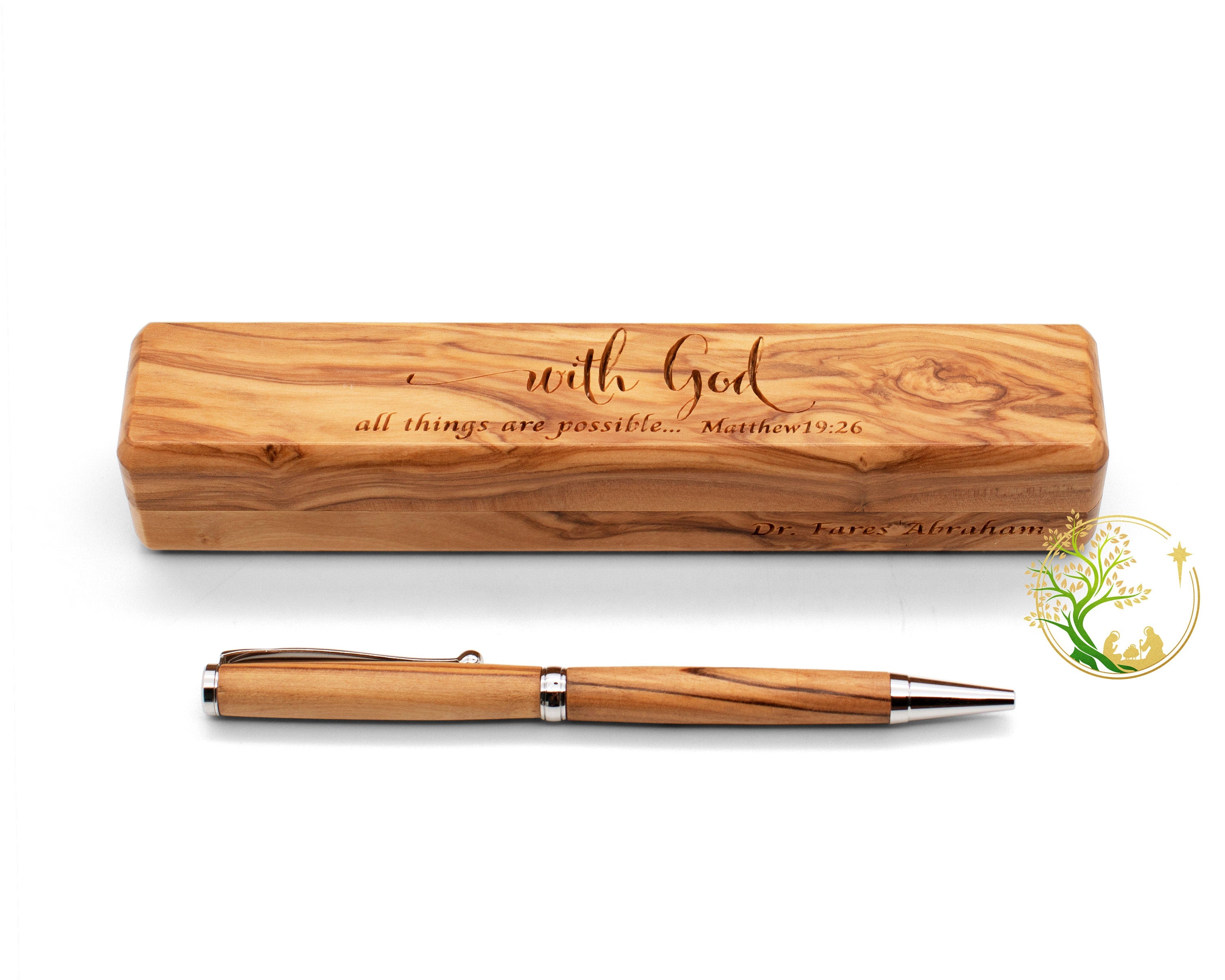 Christmas Wooden Pen Box and Pen gifts