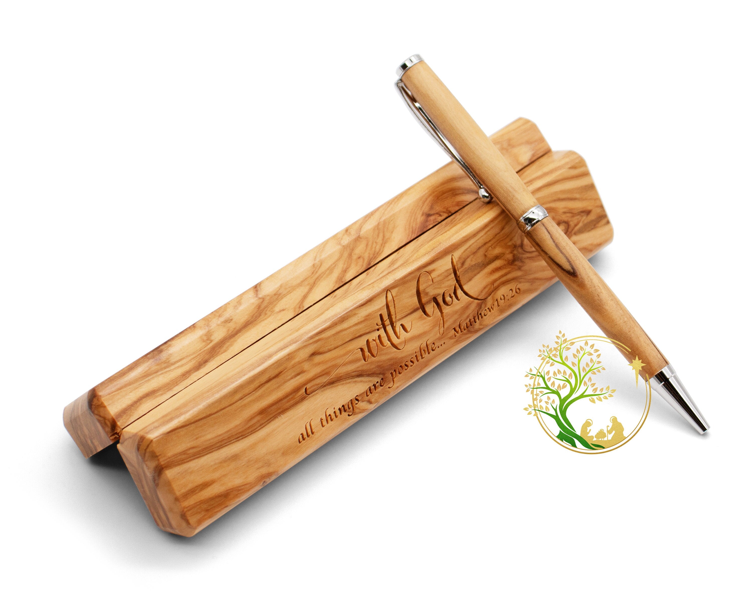 Christmas Wooden Pen Box and Pen gifts