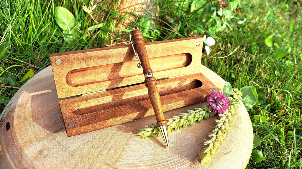 Personalized Handmade Wooden Pen and Handcrafted Box