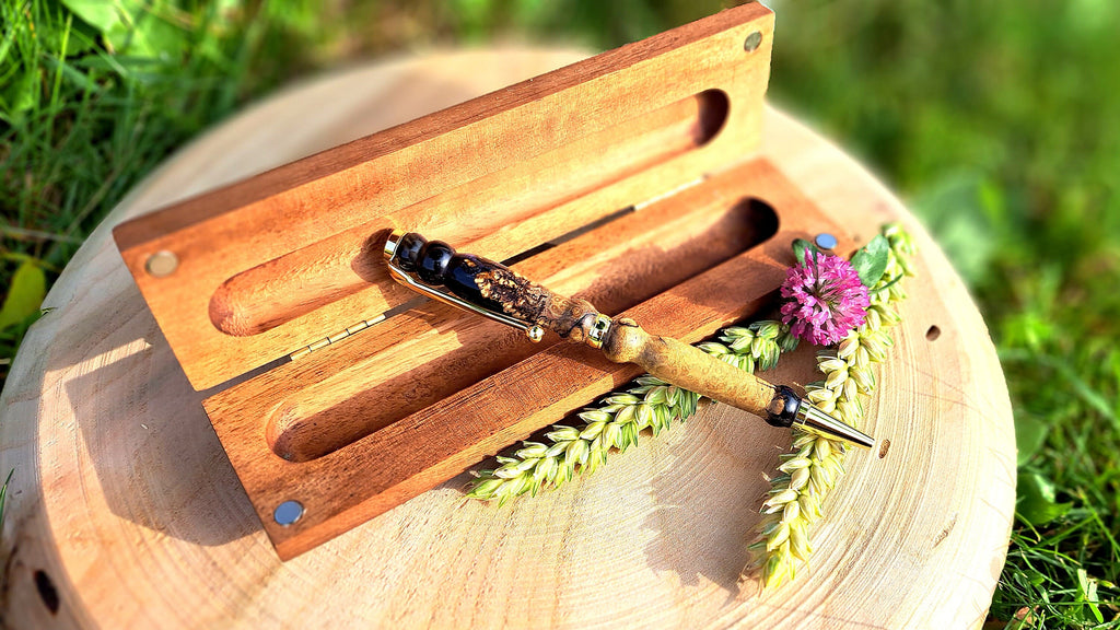Personalized Handmade Wooden Pen and Handcrafted Box