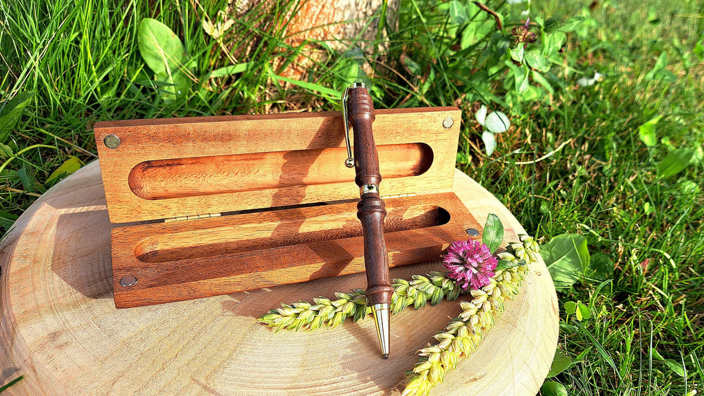 Personalized Handmade Wooden Pen and Handcrafted Box