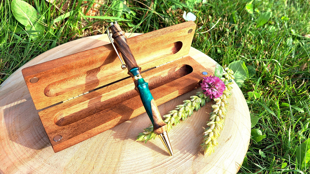 Personalized Handmade Wooden Pen and Handcrafted Box
