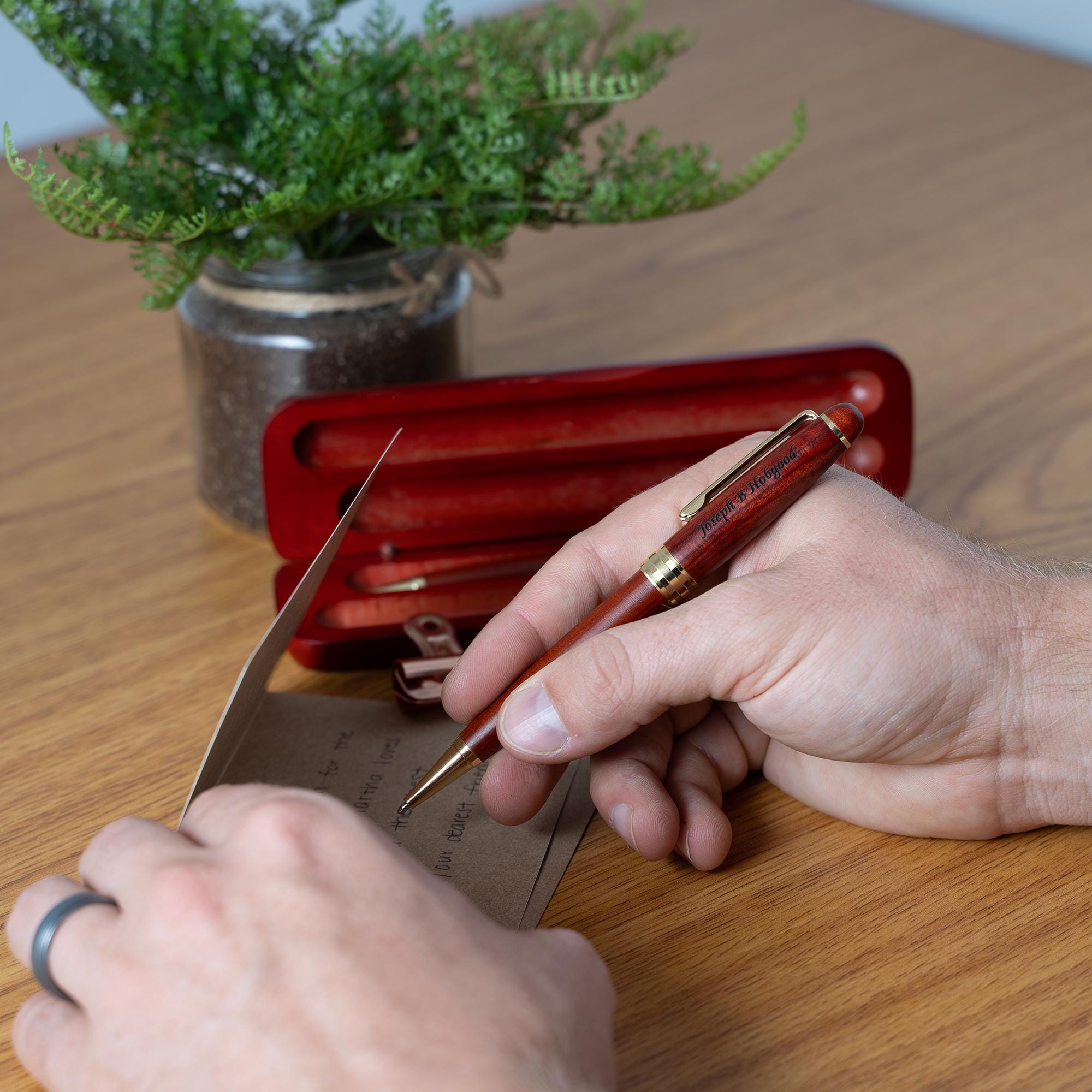 Engraved Deluxe Rosewood Pen and Pencil Gifts