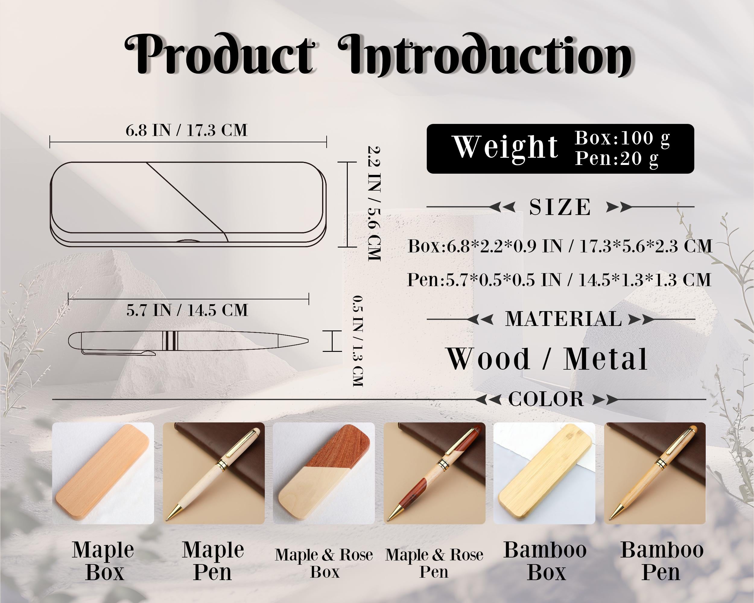 Custom Wood Pen Set - Personalised Wooden Pen