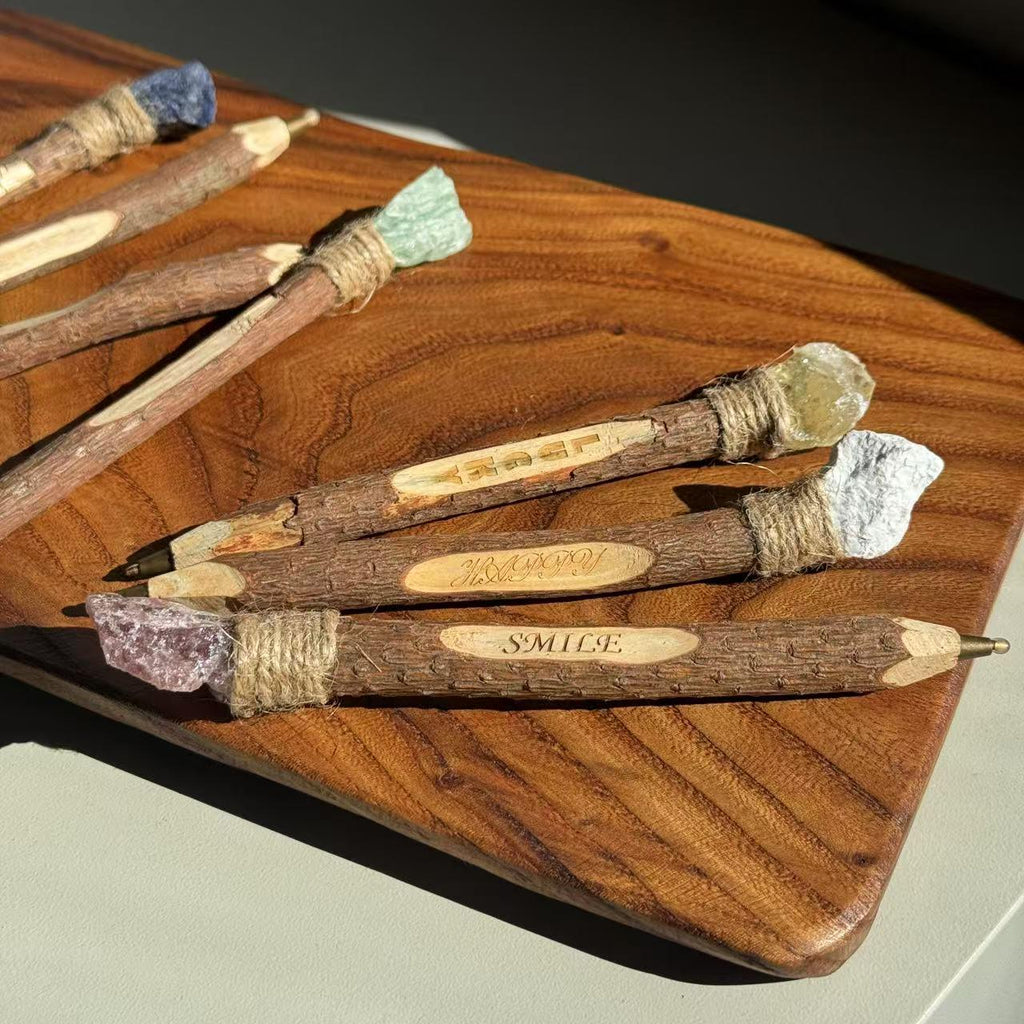 Handmade Wooden Crystal Pen - Personalized Engraving