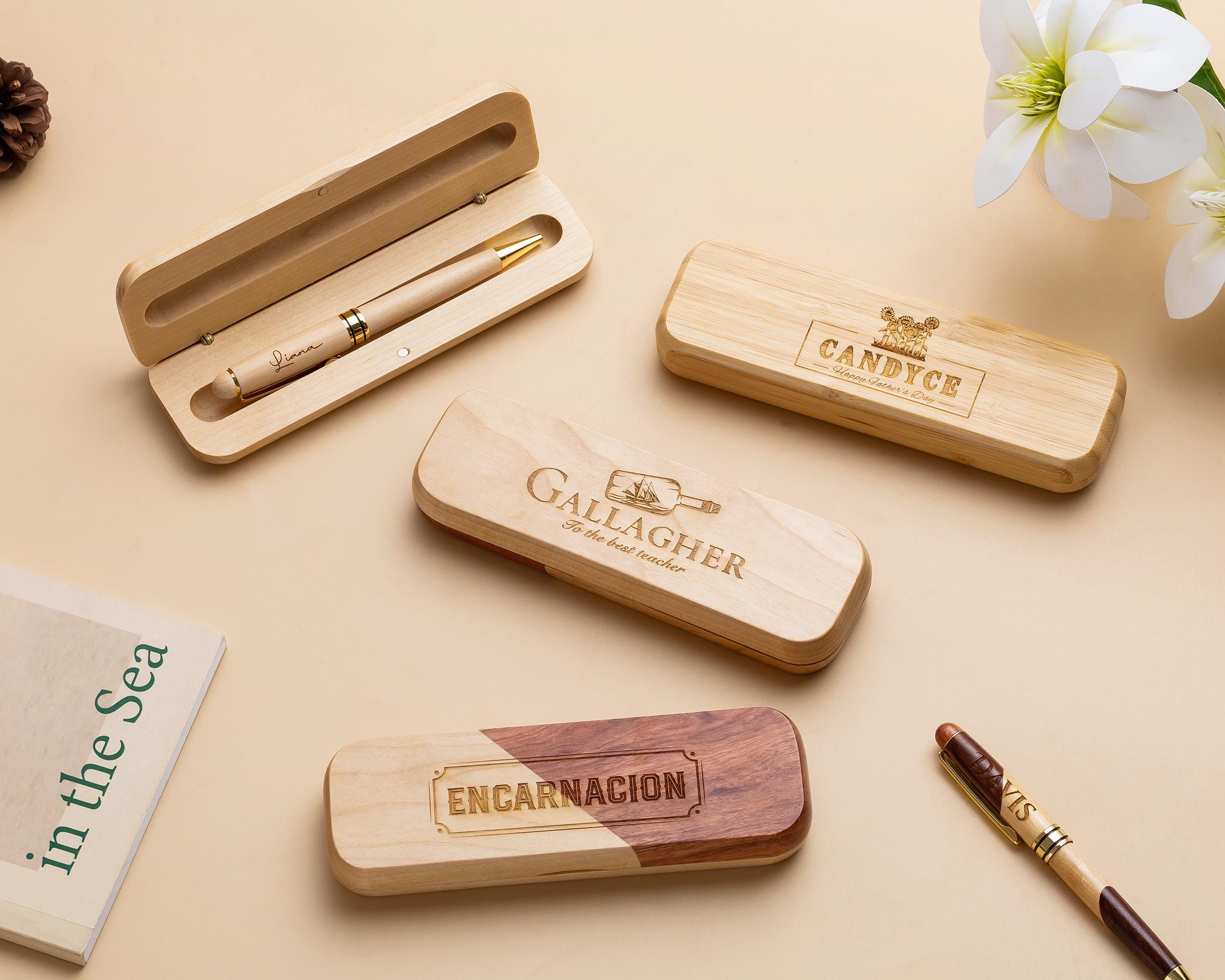Custom Wood Pen Set - Personalised Wooden Pen
